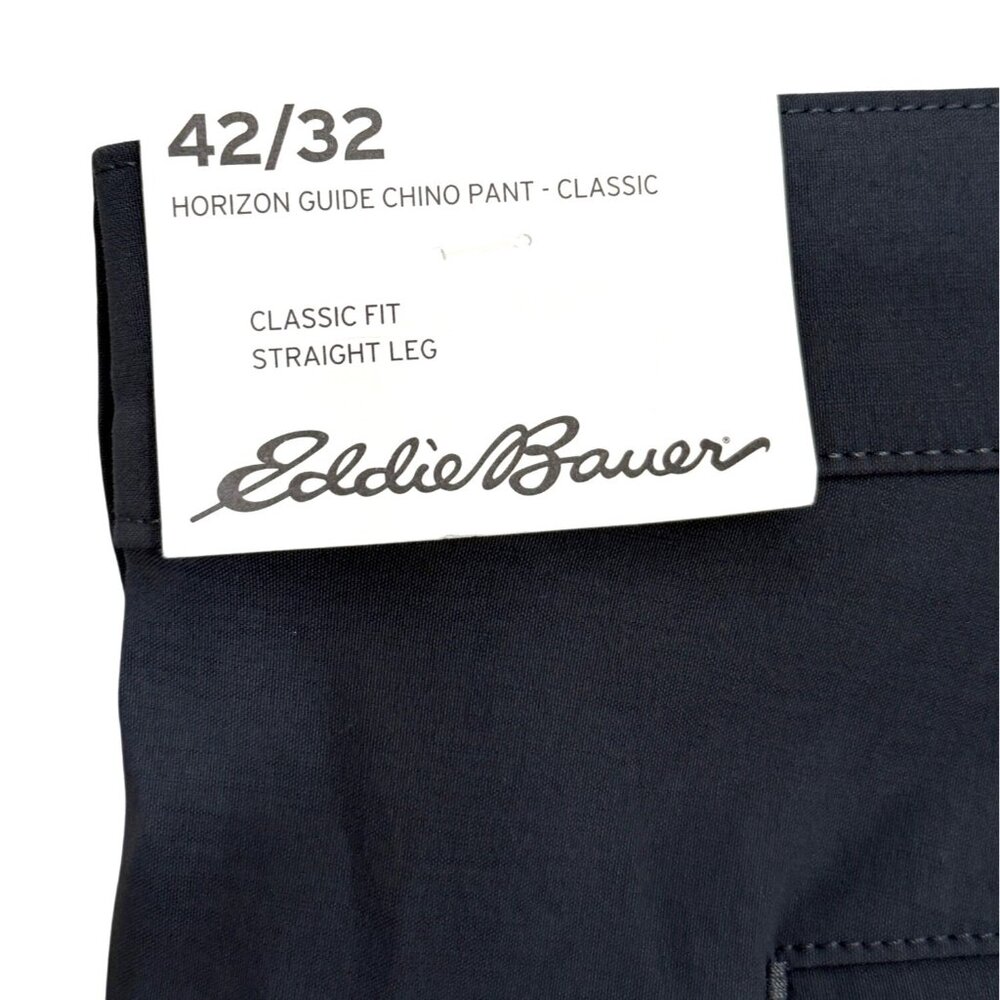 Eddie Bauer Mens Size 42x32 Horizon Guide Chino Pant Storm Gray EW - Picture 3 of 9